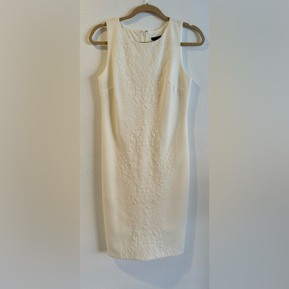 Ann Taylor Cream Sheath Dress